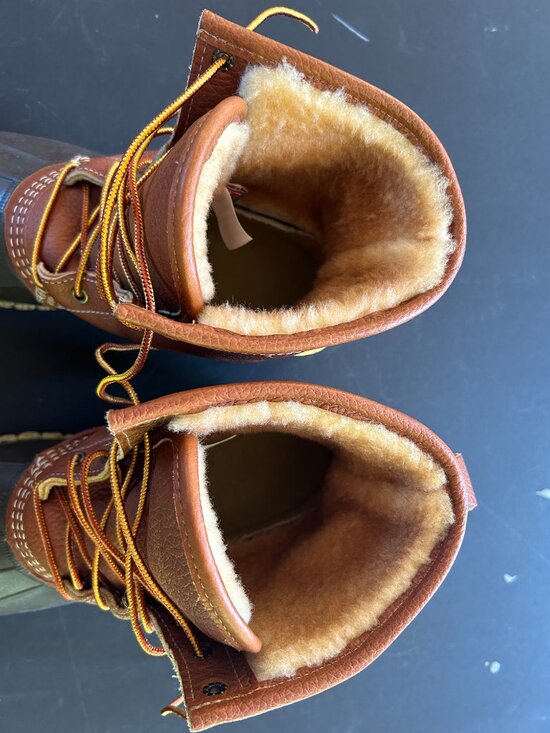 LL Bean, Bean Boots ,shearling lined , 8 inch, size 10 men, new, never worn. main image 4